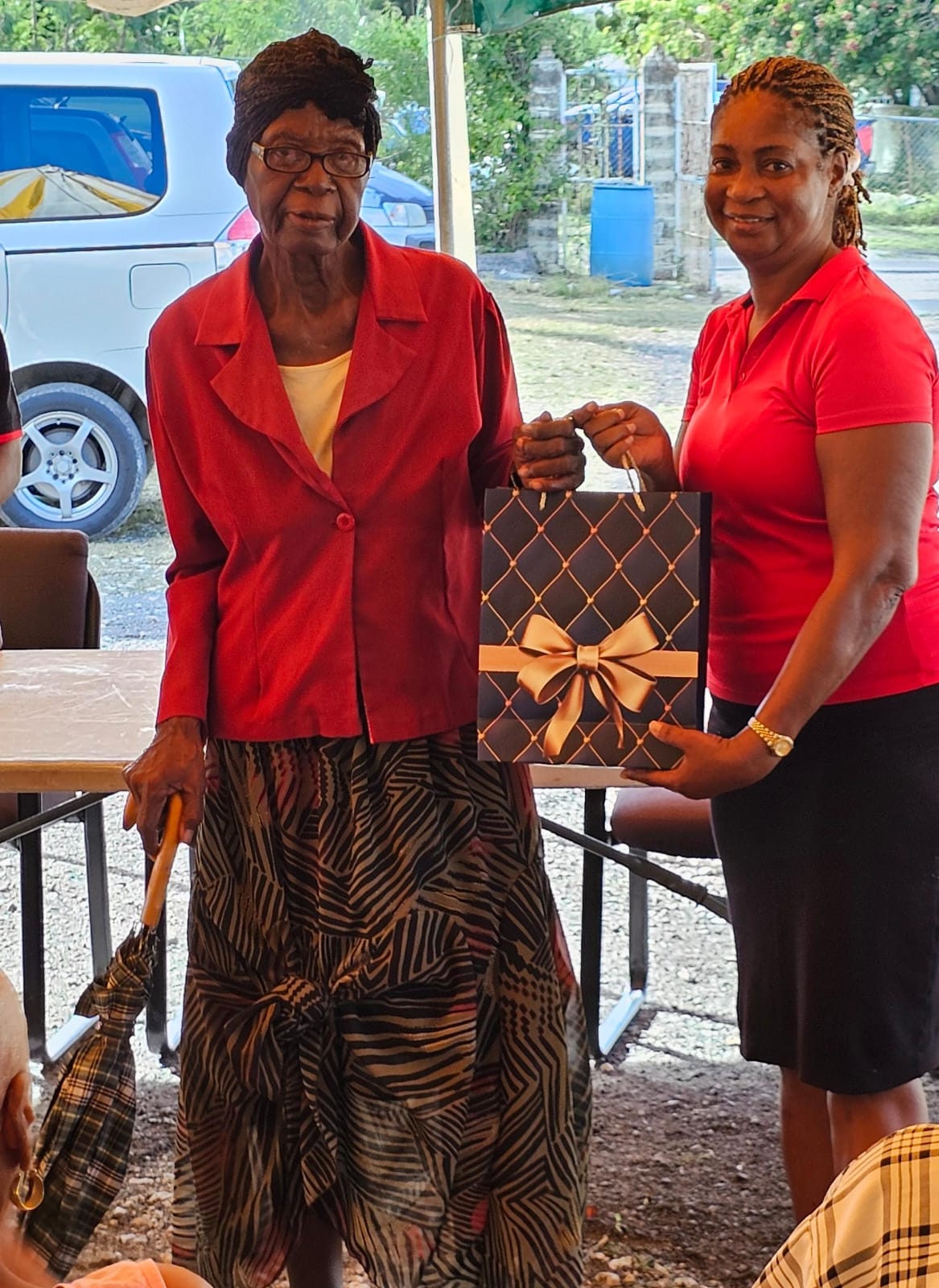 Member Receiving Holiday Gift